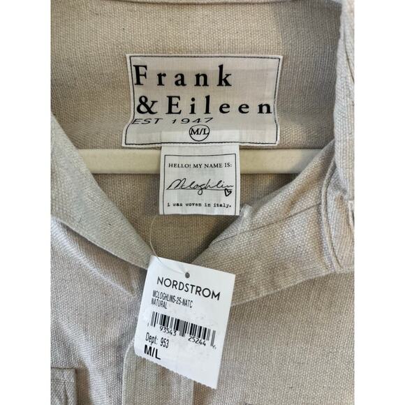 NWT Frank & Eileen McLoughlin Lagenlook Oversized Chore Shacket Natural Size M/L - Picture 4 of 11